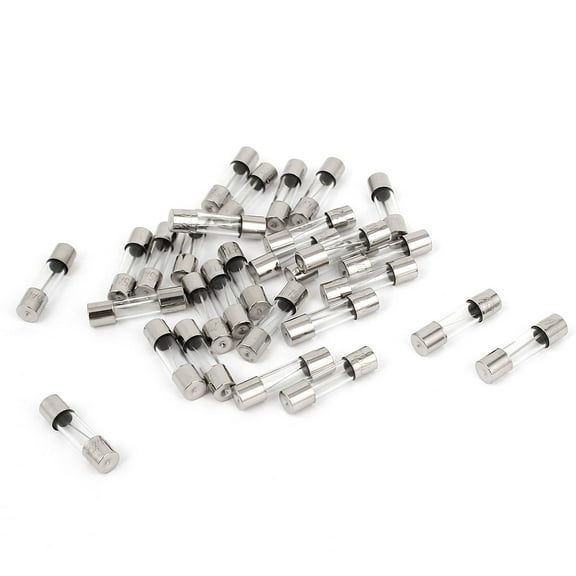 Unique Bargains 30 Pcs Silver Tone 15A 250V Quick Fast Blow Glass Tube Fuses 5mm x 20mm F15AL250V