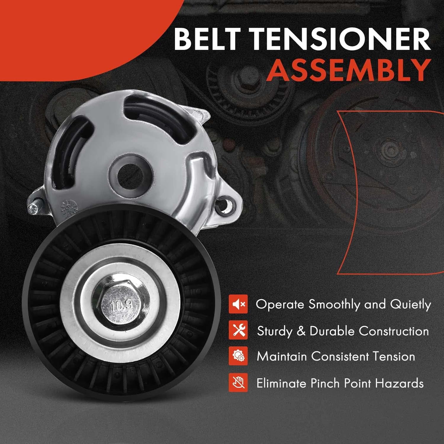 A-Premium Belt Tensioner Assembly Compatible with Subaru Forester 2011-2018 Impreza 2012-2015 Legacy 2013-2019 Outback 2013-2019 WRX 2015-2019
