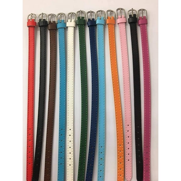 Set of 12 Real Leather Bracelets for 8mm Slide Letters for Jewelry/Crafting/Making Charm Bracelets//Wristbands/DIY Jewelry