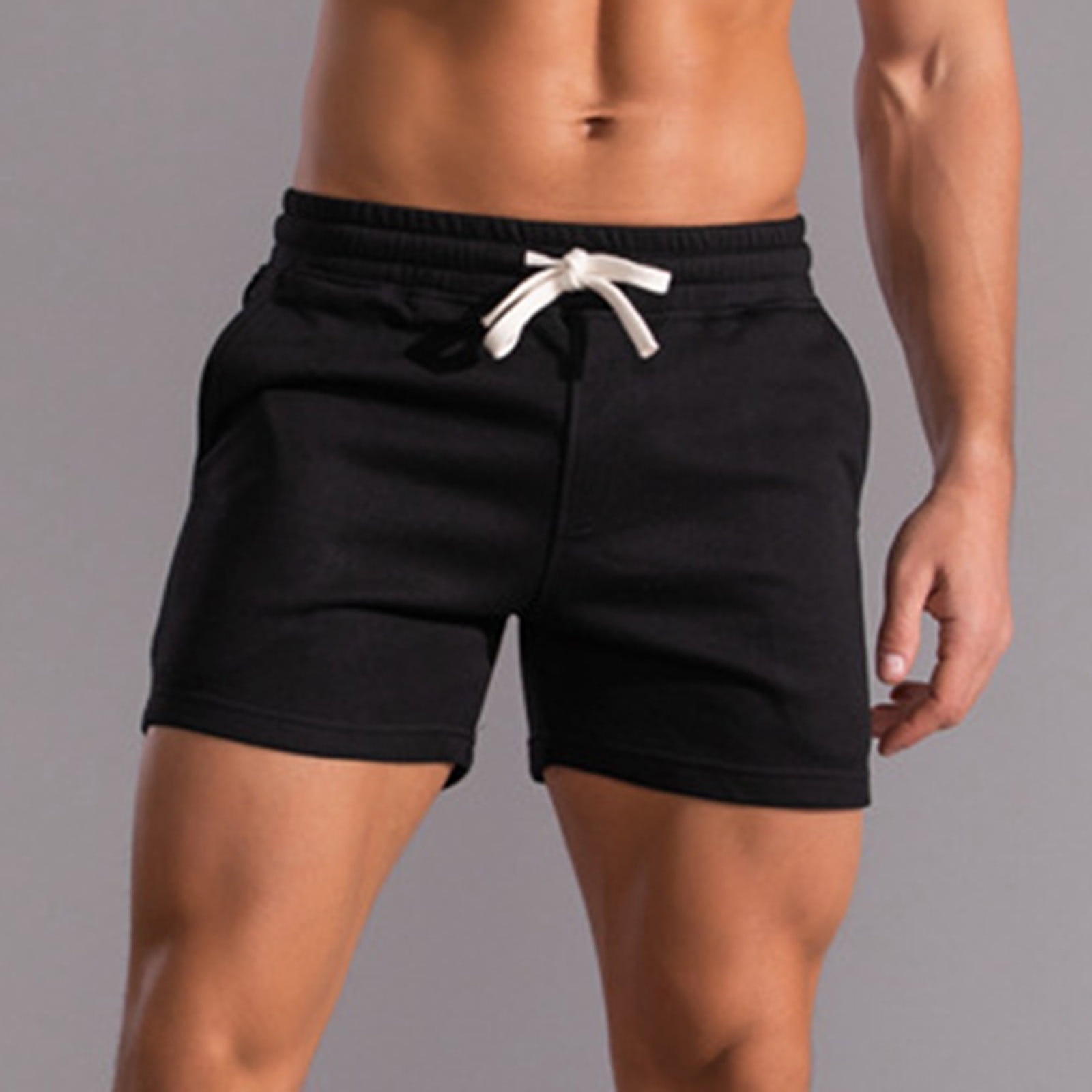 cllios Mens Shorts Clearance, Men Solid Cotton Threepoint Pants Sports