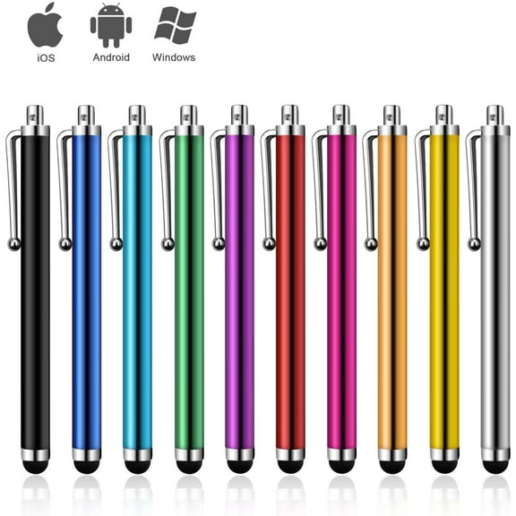 Stylus Set of 10 Pack, Universal Capacitive Touch Screen Stylus Compatible with iPad, iPhone, Samsung, Kindle Touch, Compatible with All Device with Capacitive Touch Screen – 10 Color