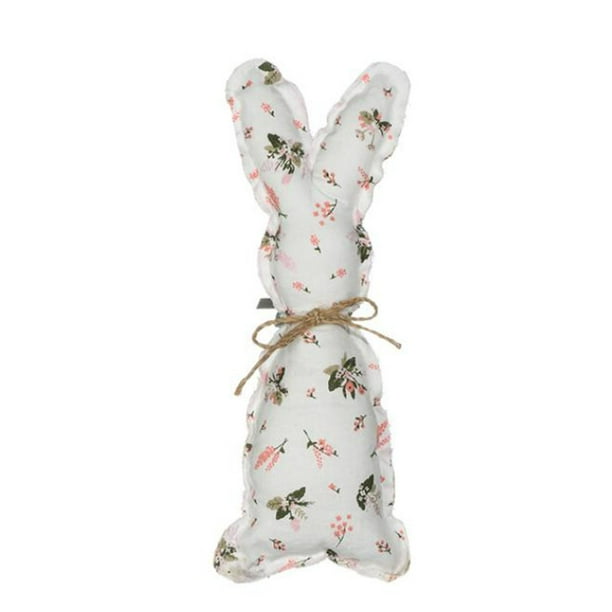 Muñeco de conejo de Pascua suave, adorno de conejito, juguetes de peluche para decoración del hogar y fiestas. Flor de pera pequeña