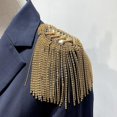thumbnail image 3 of 2Pcs Borla Cadena Insignias Sunnimix Chaqueta ropa Blazeres dorado, 3 of 8