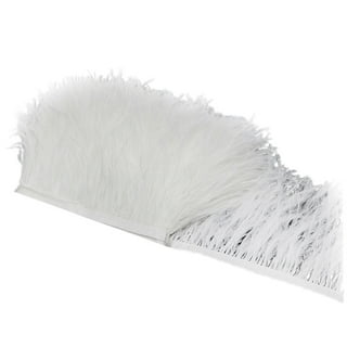 1 2 Ply Thickness Natural Ostrich Feathers Trim Fringe White Ostrich  feather Trimming Ribbon for Clothing