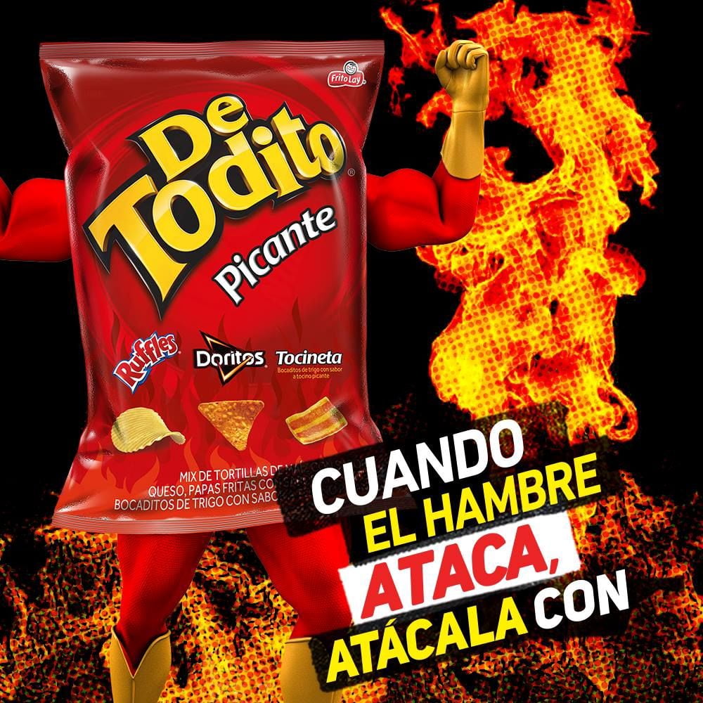 Detodito Colombiano BBQ (12 pack) Each pack comes with Pork Crackling, crispiest potato chips & plantain chips with BBQ flavor snacks for Snack lovers Colombian snack mecato colombiano Colombian food
