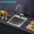 thumbnail image 3 of 13 x 15 Inch Drop In Bar Sink, Small Kitchen Sink Single Bowl Topmount Bar Prep Sink 18 Gauge Stainless Steel Bar Sink with Basket Strainer, 3 of 6