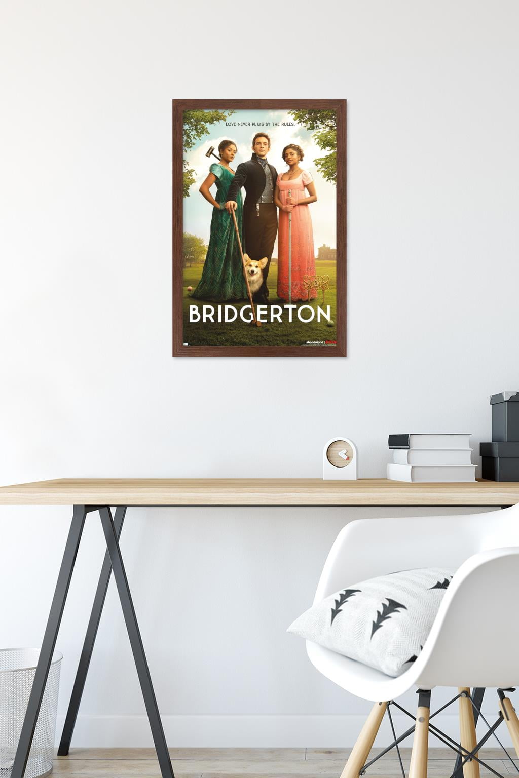 Netflix Bridgerton: Season 2 - Trio One Sheet Wall Poster, 14.725" x 22.375" Framed