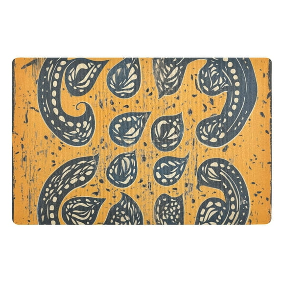 Vintage Colors Linen Print Floor Door Mat Outdoor Indoor for Home Entrance Welcome Mats 32"x20"