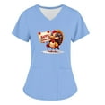 thumbnail image 4 of Sexlip Women's Cartoon Print Short Sleeve T Shirt Cute Design Soft Fabric Daily Casual Wear Blue M, 4 of 7