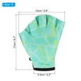 thumbnail image 2 of Uxcell Webbed Swimming Aquatic Gloves Printing Water Resistance Training Gloves Light Green, S, 2 of 6