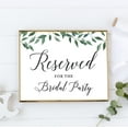 thumbnail image 4 of Koyal Wholesale Wedding Party Signs, Natural Greenery, Reserved for the Bridal Party, 1-Pack, 4 of 4