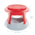 thumbnail image 2 of ECR4Kids Active Storage Wobble Stool, 15in Seat Height, Children's Furniture, Red/Light Grey, 2 of 9
