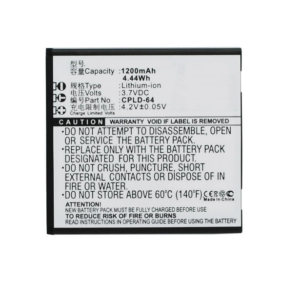 Batteries N Accessories BNA-WB-L3252 Cell Phone Battery - Li-Ion, 3.7V, 1200 mAh, Ultra High Capacity Battery - Replacement for Coolpad CPLD-64 Battery