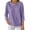 Purple, variant on KyCheLot Women's Crew Neck Sweatshirt Solid Color 3/4 Length Sleeve Clothes Lightweight Vacation Sweatshirts