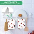 thumbnail image 4 of Yayeee Pot Holders Kitchen Heat Resistant with Pocket 7"x9.8" Cotton Oven Cooking Hot Pads, Cute Santa Hats Pattern, 4 of 7