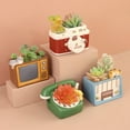 thumbnail image 4 of TV set Maceta de resina con cámara telefónica creativa, macetero para plantas crasas, contenedor de plantación, escritorio, balcón, decoración de jardín, 4 of 5