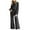 Black, variant on qolati 2 Piece Outfits for Women 2024 Long Sleeve Crewneck Pullover Tops and Drawstring Wide Legs Pants Lounge Sets Casual Work Office Matching Sets Y2k Fall Clothes