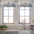 thumbnail image 3 of LALILO Kitchen Curtain Valance Cake Beach Beach Cake Blue Rod Pocket Window Curtain 52"x 18" Set of 2, 3 of 5