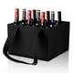 thumbnail image 4 of Bolsa para botellas de vino Matsuzay a prueba de arañazos compartimentos móviles Negro 4 ranuras, 4 of 6