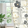 thumbnail image 4 of Yayeee Window Curtains Set of 2 for Living Room Light Filtering 63"x52", Small Black Flowers, 4 of 7
