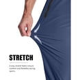 thumbnail image 6 of Men's Athletic Hiking Pants Lightweight Quick Dry Travel Fishing Joggers Running Workout Active Track Pants Dark Blue 2XL, 6 of 8