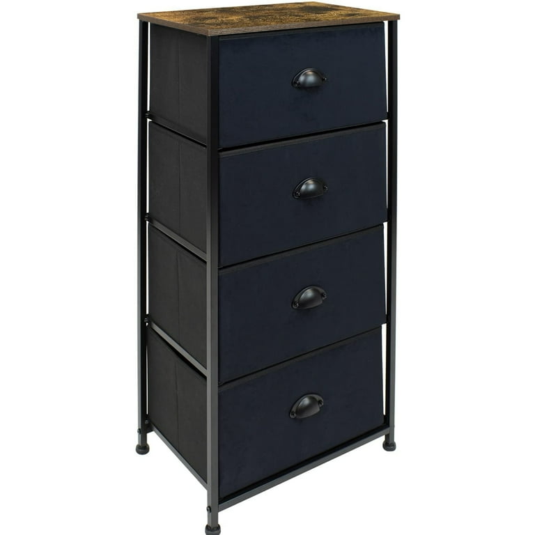 Sorbus Metal and Fabric Tall 5-drawer Chest Storage Organizer - On