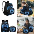 thumbnail image 2 of KUIFORTI Blue Dolphin School Bag with Lunch Bag, 4Pcs Kids Backpack Set for Girls Elementary Middle School, Fashion Bookbag with Pencil Pouch Water Bottle Sleeve Back to School Gifts for Students, 2 of 7