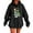 Black, variant on Fashion Letter Print Hooded Sweatshirt Long Sleeve Pullover For Fall And Winter Knitted Hoodie Sweater for Women Tall Womens Hoodies Long Hoodie Jacket Women Woman Sweat Shirt Thick Sweats Purple XXXL