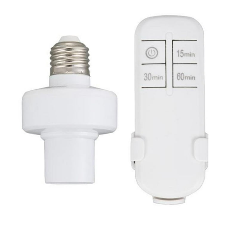 Wireless Light Switch Socket for LED Bulb CFL E26 E27 Remote Control Light  Lamps up to 30m No Wire Required Easy to Install