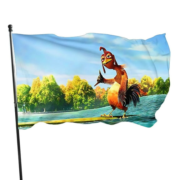 Chicken Flag Man Cave Funny Flag 3x2 FT Poster Meme Tapestry for College Dorm Room Bedroom Wall Art Decor Banner Outdoor Travel Events Festivals Parties-Gifts