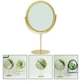 thumbnail image 4 of Golden Rotating Cosmetic Mirror for Females Stable Base Glass Desktop Accessories 4.72 Inches, 4 of 8