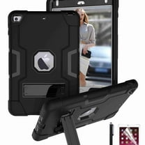 Dteck iPad Mini 5, Mini 4 Case, Shockproof [Full-Body] Hybrid 3-Layer Drop Protection Rugged Kickstand [HD Screen Protector] Cover For iPad Mini 5th 2019 / Mini 4th Gen 2015 7.9", Black