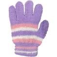 thumbnail image 2 of 12 Pairs of Winter Gloves Mens and Womens - Thermal Knit Stretchy Fuzzy Bulk Glove Colors (WOMENS STRIPE FUZZY), 2 of 5