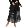 thumbnail image 2 of Lnzyyephy Women's Summer Long Mesh Skirt Solid Color Sheer Flowy Skirt for Travel, Beach, Photography, 2 of 8