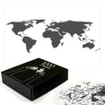 thumbnail image 2 of Ambesonne Gray Jigsaw Puzzle Durable Cardboard, World Map Silhouette Artwork, 1000 pcs, Dark Taupe White, 2 of 5