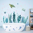 thumbnail image 5 of 2pcs Underwater fish stickers, children's room decoration, 3D seaweed, sea turtles, coral starfish wallpaper, underwater theme, 5 of 5