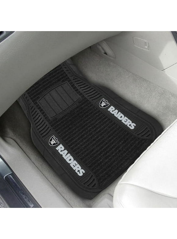 Oakland Raiders Two-Piece Deluxe Car Mat Set - No Size