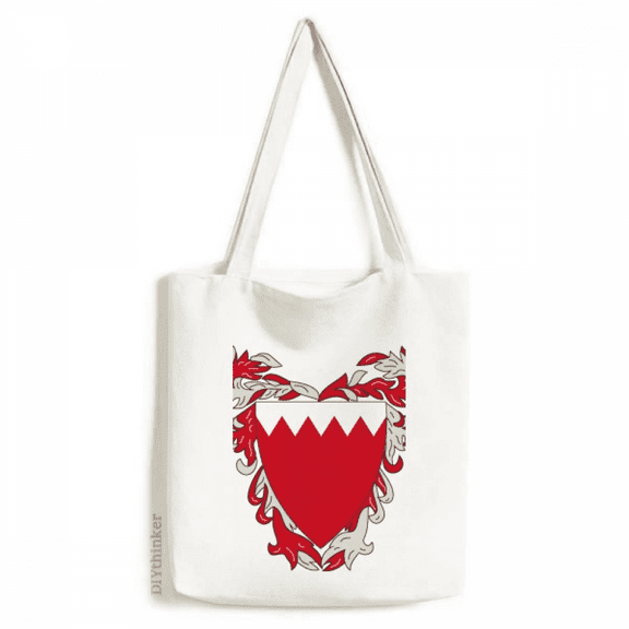 Manama Bahrain National Emblem Tote Canvas Bag Shopping Satchel Casual Handbag