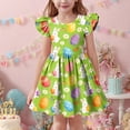 thumbnail image 4 of NAISIBABY Dresses for Girls, Cute Prints Summer Casual Ruffles Sleeveless Kids Flowy Play Dress Army Green Size 12, 4 of 7