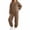 Brown, variant on ITSAME Girls 2 Piece Long Sleeve Crewneck Sweatshirt and Jogger Sweatpants Set Kids Casual Athletic Outfit Size 10