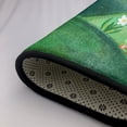 thumbnail image 6 of YFYANG 72"x48" Non-Slip Flannel Carpet Doormat, Living Room Bedroom Office Decorative Area Rugs, Indoor Spring Green Watercolor Flower Floor Mats, 6 of 7