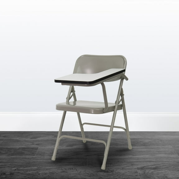 BizChair 2 Pack Premium Steel Folding Chair with Left Handed Tablet Arm
