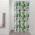 thumbnail image 2 of Multicolor Christmas Tree Pattern Shower Curtain 36"x72" ,Bathroom Decorative Shower Curtains Set with 12 Hooks,Modern Waterproof Washable Shower Curtain, 2 of 6