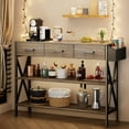 thumbnail image 3 of Aiho 47 "L Console Table  with Drawers, Entryway Table with Storage Shelves, Sofa Table for Living Room, Entryway - Gray, 3 of 10