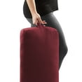 thumbnail image 5 of Node Fitness Yoga Meditation Cushion, 25" x 12" Rectangular Bolster with Organic Cotton Cover - Burgundy, 5 of 7