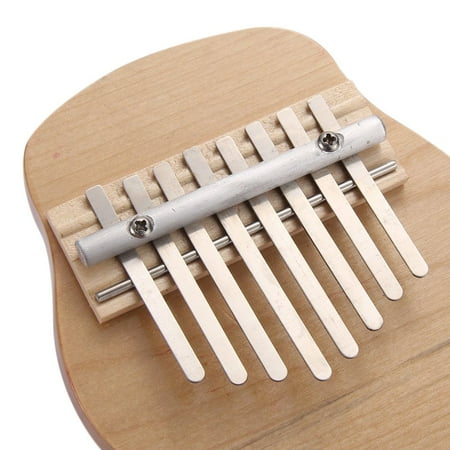 Mini Round Wooden 8 Keys Finger Thumb Piano Musical Instrument NEW Gift