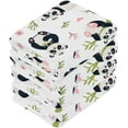 thumbnail image 4 of Coolnut Panda Bamboo Wash Cloth Set of 4, 12 x 12 Inch Cotton Baby Washcloths Highly Absorbent and Soft Feel Fingertip Towels Face Towels for Bathroom, Gym, Spa Washcloth Gift, 4 of 7