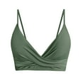 thumbnail image 5 of Women Bathing Suits Square Neck Ruched Blouson Tank Top Swim Dress Summer Beach Holiday Top Army Green XXL, 5 of 5
