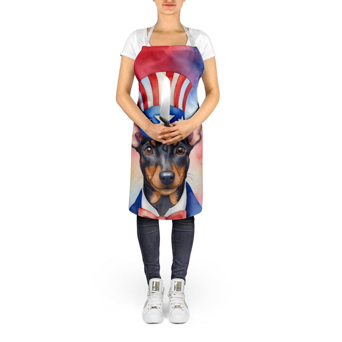 Manchester Terrier Patriotic American Apron 27 in x 30 in