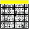 thumbnail image 5 of TureClos Mandala Stencils Template Set Dot Painting Hollow Stencil for Rock Stone Wall DIY Drawing Art Projects 56Pcs, 5 of 9